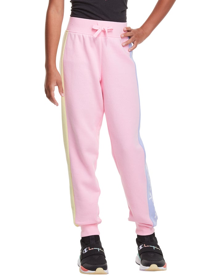 Champion Joggingbroek Meisjes - Roze - Colorblock Fleece ( 650893-RXI )